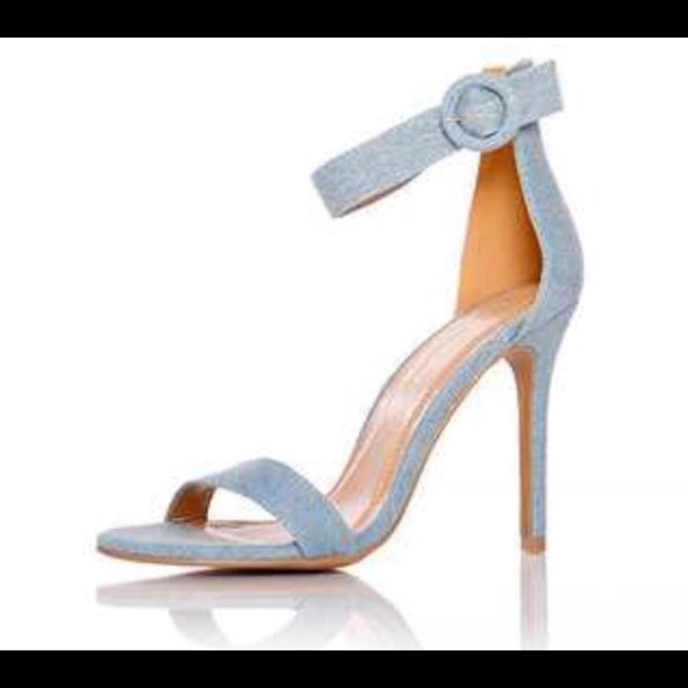 Light Blue Denim Heels